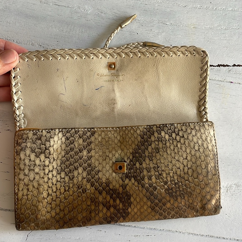 Rare Authentic Salvatore Ferragamo Python Snakesk… - image 5